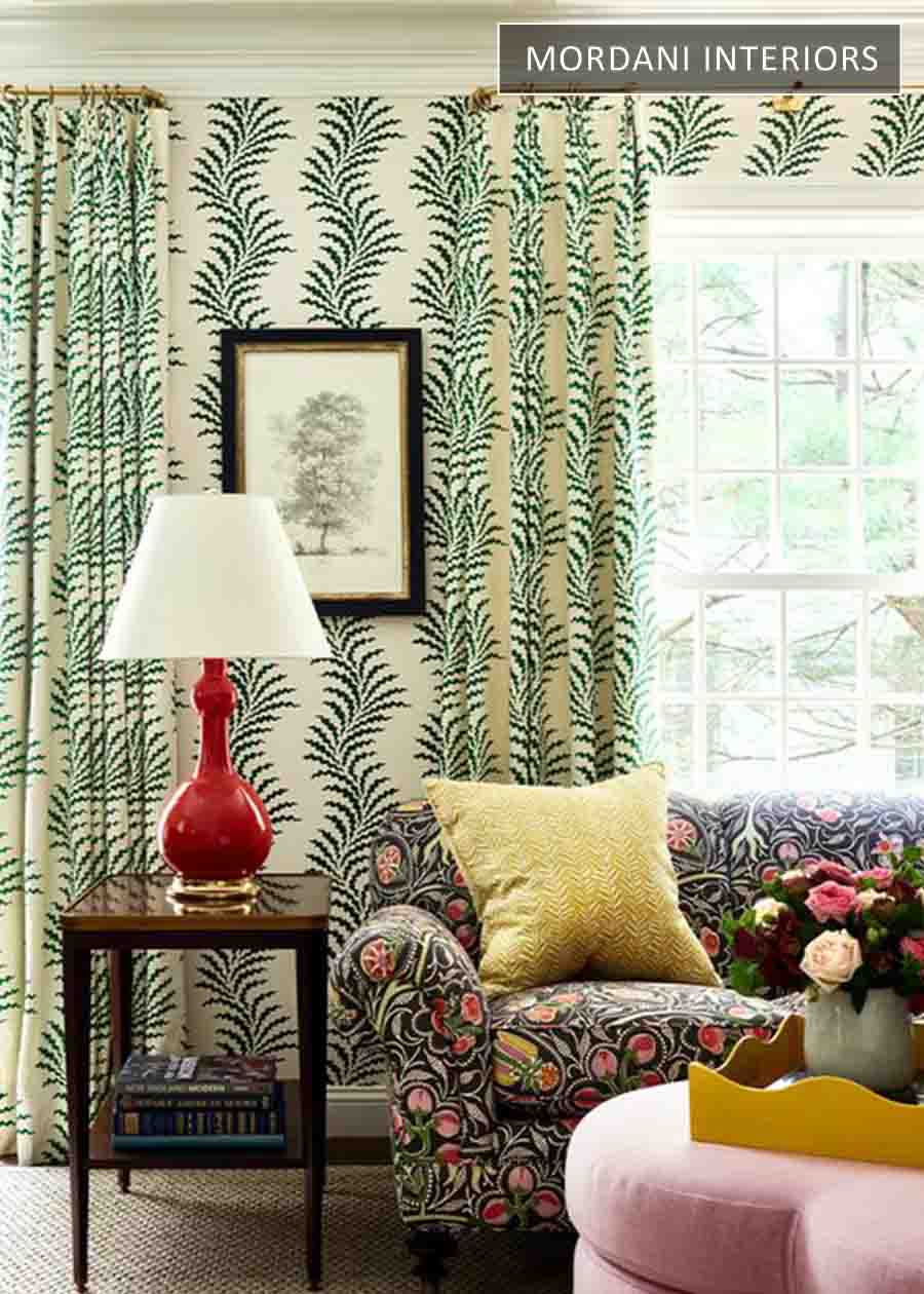 Black Gardenia Printed Upholstery